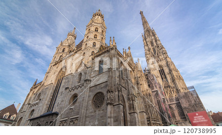 St. Stephen's Cathedral timelapse hyperlapse, the mother church of Roman Catholic Archdiocese of Vienna, Austria St. Stephen's Cathedral timelapse hyperlapse, the mother church of Roman Catholic Archdiocese of Vienna, Austria 120738995