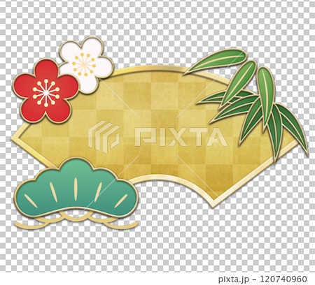 松竹梅金扇圖解 松竹梅金扇圖解 120740960