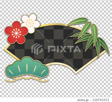 松竹梅紅扇圖解 松竹梅紅扇圖解 120741015