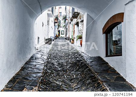 Beautiful views of the picturesque town of Cadaques, Costa Brava, Girona, Catalonia, Spain Beautiful views of the picturesque town of Cadaques, Costa Brava, Girona, Catalonia, Spain 120741194