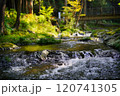 岐阜県八百津町　五宝滝公園に流れる清流 120741305
