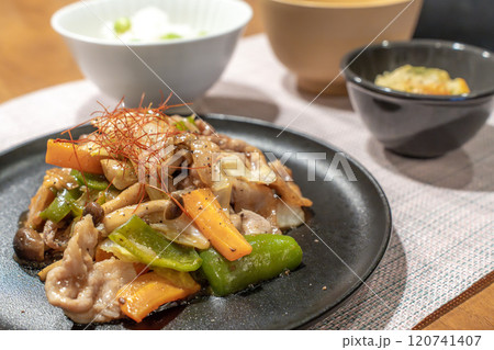 豚肉と野菜の炒め物定食 120741407