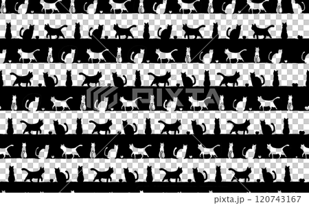 Hieroglyphic Cat Stripe (Seamless) Hieroglyphic Cat Stripe (Seamless) 120743167