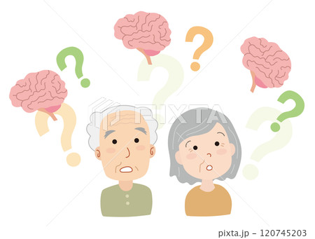 認知症イメージシニアイラスト02 120745203