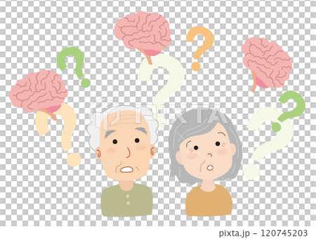 Dementia image senior illustration 02 Dementia image senior illustration 02 120745203