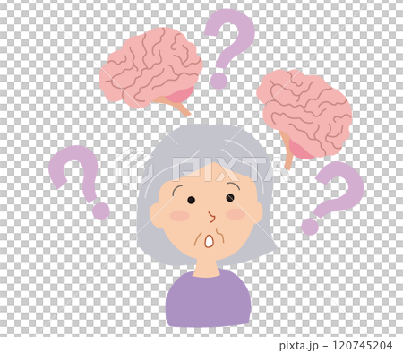 Dementia image senior illustration 03 120745204