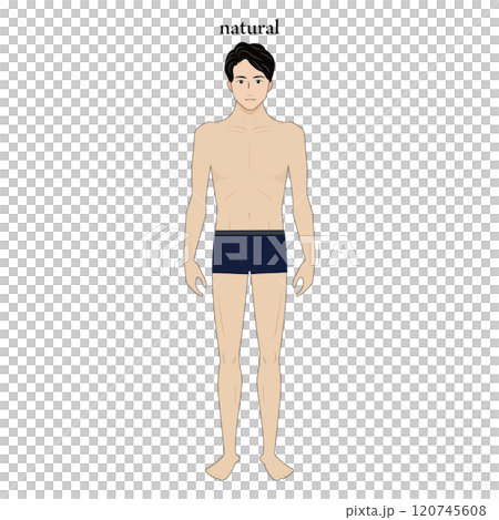 骨格ナチュラルの男性の骨格診断イラスト 120745608