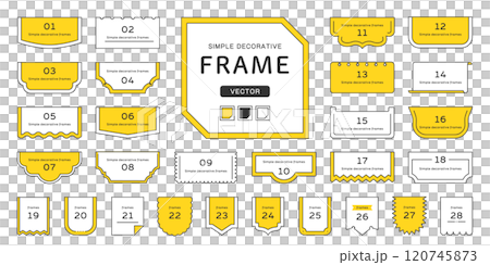Simple decoration frame set (vector heading decoration colorful) Simple decoration frame set (vector heading decoration colorful) 120745873