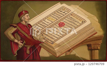 クリスマス　古文書のイメージ、歴史を紐解く 120746709