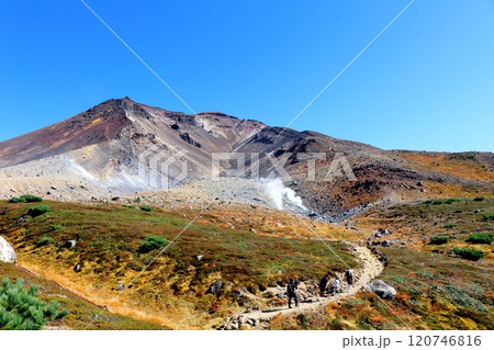北海道紀行　　　9月下旬の旭岳　　　紅葉の旭岳　　　秋の旭岳北海道紀行 120746816