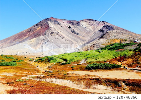 北海道紀行 9月下旬の旭岳 紅葉の旭岳 秋の旭岳北海道紀行 北海道紀行 9月下旬の旭岳 紅葉の旭岳 秋の旭岳北海道紀行 120746860