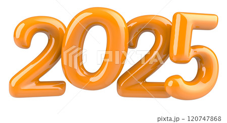 happy new year 2025 number 3d render 120747868