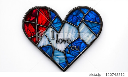 Beautifully Handcrafted Stained Glass Heart Featuring a Heartfelt Love Message Inside 120748212