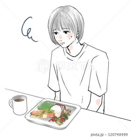 食欲がない女性 食欲がない女性 120748499