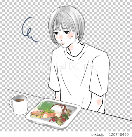 食欲がない女性 食欲がない女性 120748499