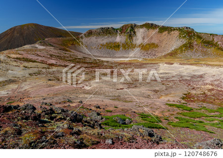 大雪山登山 旭岳から裾合平1周コース　紅葉の日本百名山　北海道の絶景 120748676