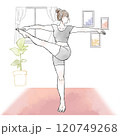 ヨガをする女性 120749268