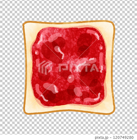 Strawberry jam toast 120749280