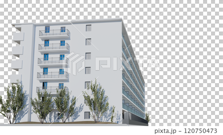 White apartment transparent 120750473