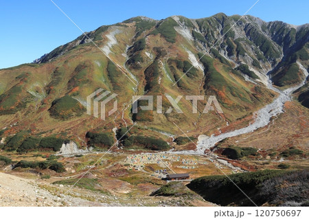 立山 雷鳥沢野営場 キャンプ場を見下ろす絶景 立山 雷鳥沢野営場 キャンプ場を見下ろす絶景 120750697