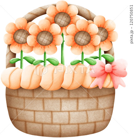 Sunflower woven basket Sunflower woven basket 120750851