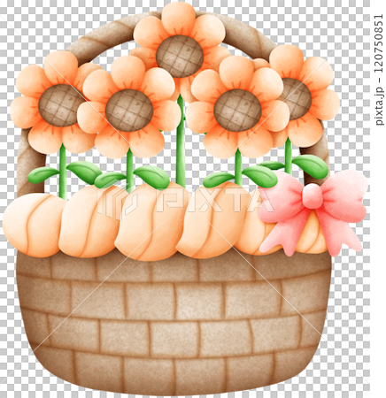 Sunflower woven basket Sunflower woven basket 120750851