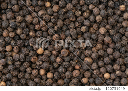ブラックペッパーのホールのクローズアップ 120751049