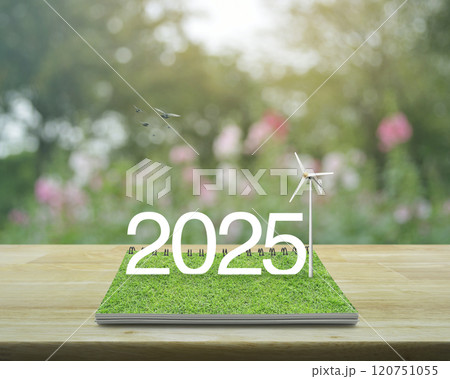 Happy new year 2025 ecological cover concept 120751055