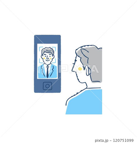 Face ID・顔認証システムのイメージ Face ID・顔認証システムのイメージ 120751099