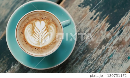 ハートのラテアート ハートのラテアート 120751172