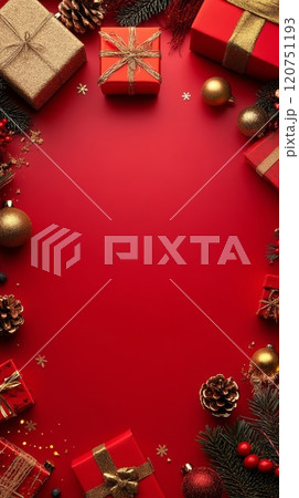 クリスマスプレゼントのフレーム クリスマスプレゼントのフレーム 120751193