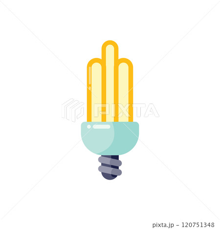 Three tube fluorescent bulb  icon 120751348