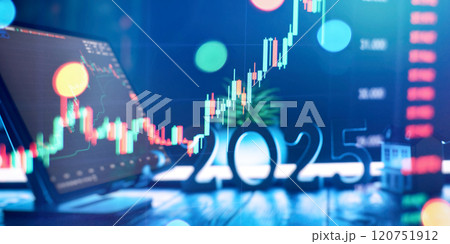 Futuristic Financial Market Trends 2025 - Digital Stock Trading Analytics and Technology Concept with Growth Charts Futuristic Financial Market Trends 2025 - Digital Stock Trading Analytics and Technology Concept with Growth Charts 120751912