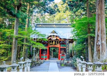 秋の三峯神社 隨神門 埼玉県秩父市 秋の三峯神社 隨神門 埼玉県秩父市 120751938