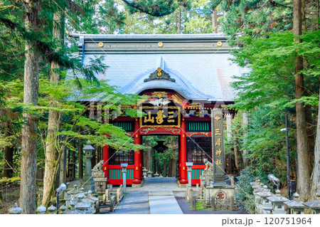 秋の三峯神社 隨神門 埼玉県秩父市 秋の三峯神社 隨神門 埼玉県秩父市 120751964