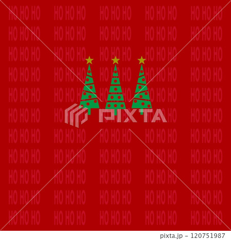 クリスマス　ho ho ho　クリスマスツリー 120751987