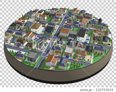House, residential, town, CG diorama, pizza-like, streetscape, round table, background House, residential, town, CG diorama, pizza-like, streetscape, round table, background 120753014