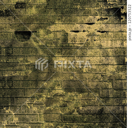 Grey old brick wall as wallpaper and vintage background 120753522