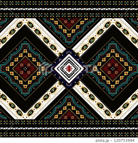 African ethnic tribal cloth pattern, inspired by the bold and captivating style of ethnic the African culture.This outstanding design ethnic combines traditional elements with a contemporary twist,  120753994