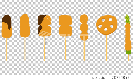 Kushikatsu 向量插圖集 Kushikatsu 向量插圖集 120754058