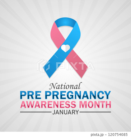 National Pre Pregnancy Awareness Month January Vector illustration 120754085