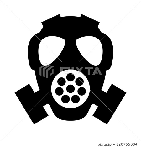 ガスマスクのシルエット 120755004