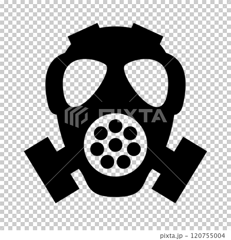 ガスマスクのシルエット 120755004