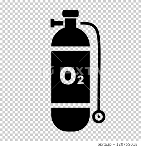 Oxygen cylinder silhouette 120755018