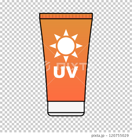 Sunscreen icon orange 120755029
