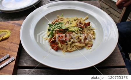 ニュージーランド タリアテッレ・クリームソース マールボロのレストランにて ニュージーランド タリアテッレ・クリームソース マールボロのレストランにて 120755378