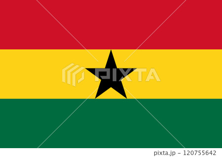 ガーナ共和国の国旗 ガーナ共和国の国旗 120755642