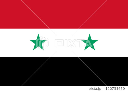 シリア・アラブ共和国の国旗 120755650