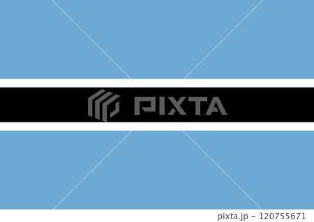 ボツワナ共和国の国旗 120755671