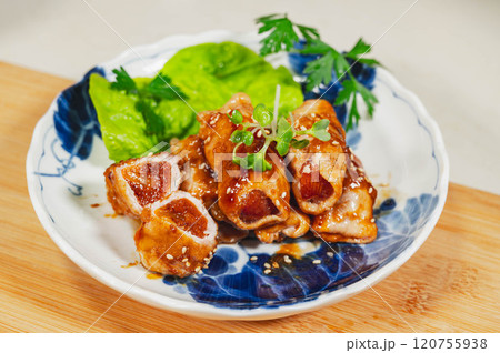 柿のジューシー肉巻き 120755938